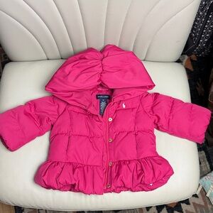 Girls 9month Ralph Lauren down filled polyester puffer jacket